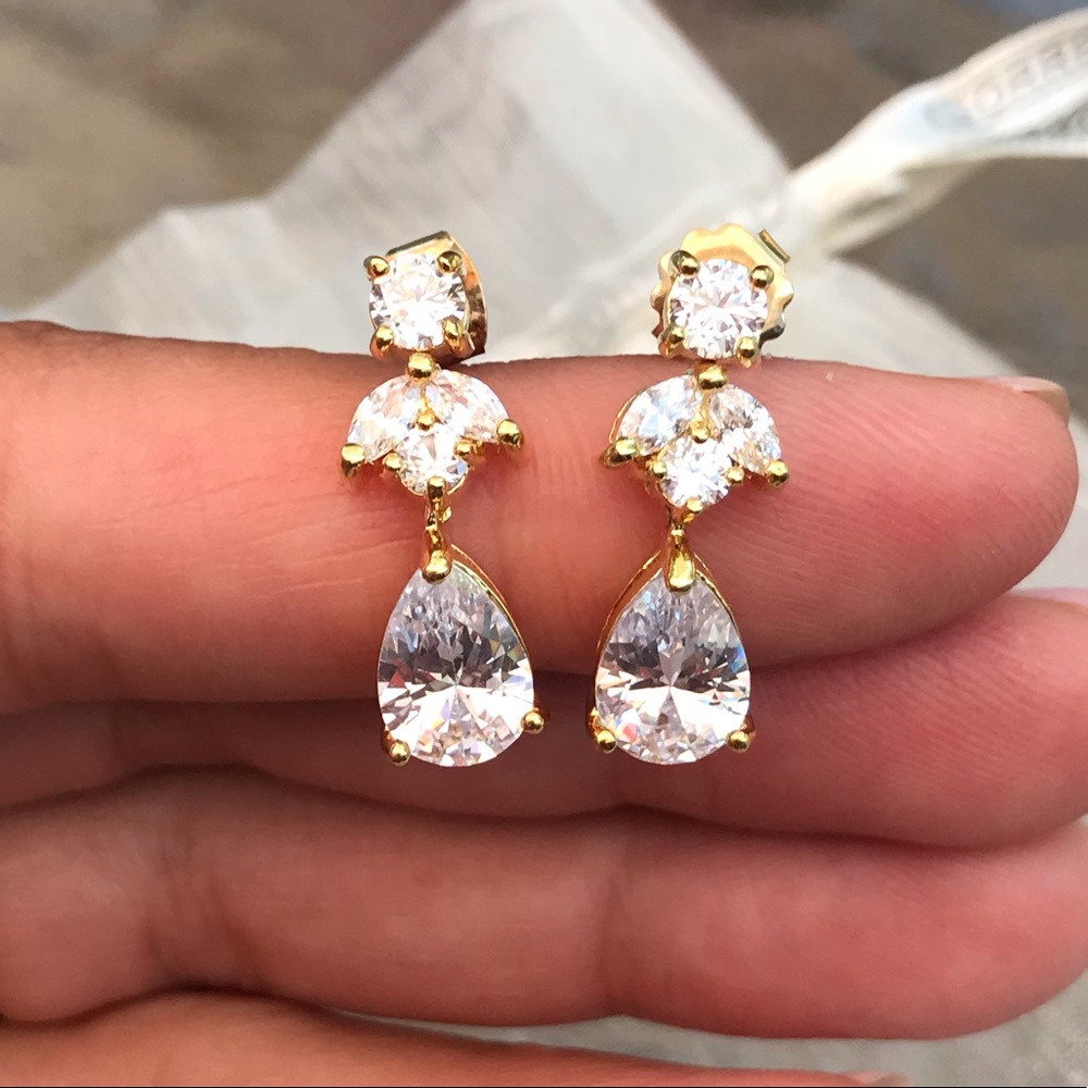 Bhldn Petite Crystal Drop Earrings